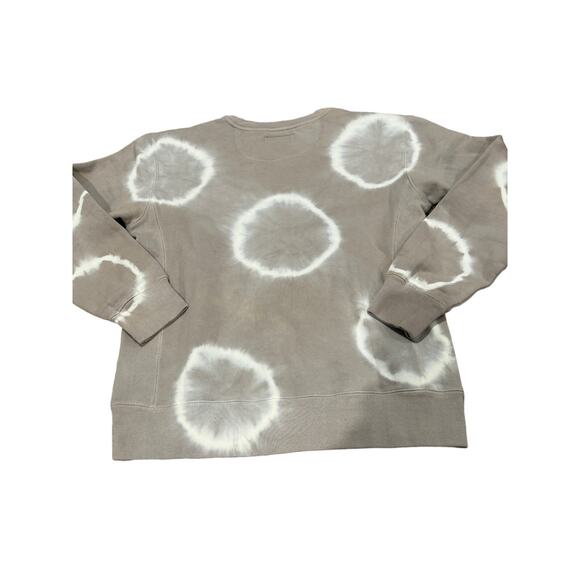 Afield out Spotted Dyed Sand Brown White Crewneck Size Medium NWOT - Picture 6 of 7